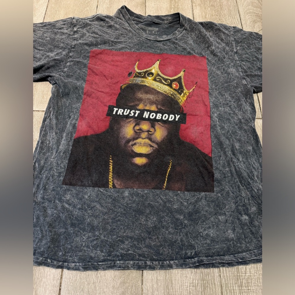 Men's The Notorious B.I.G. Trust Nobody Graphic T-Shirt Size Large - Picture 2 of 7